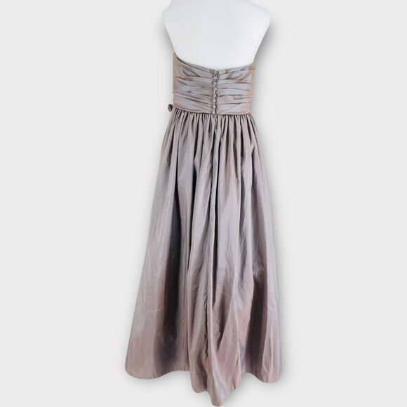 Watters Strapless Taffeta Champagne Bridesmaid Dress Formal Gown Princess  6 - Picture 4 of 11